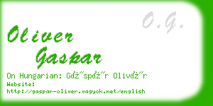 oliver gaspar business card